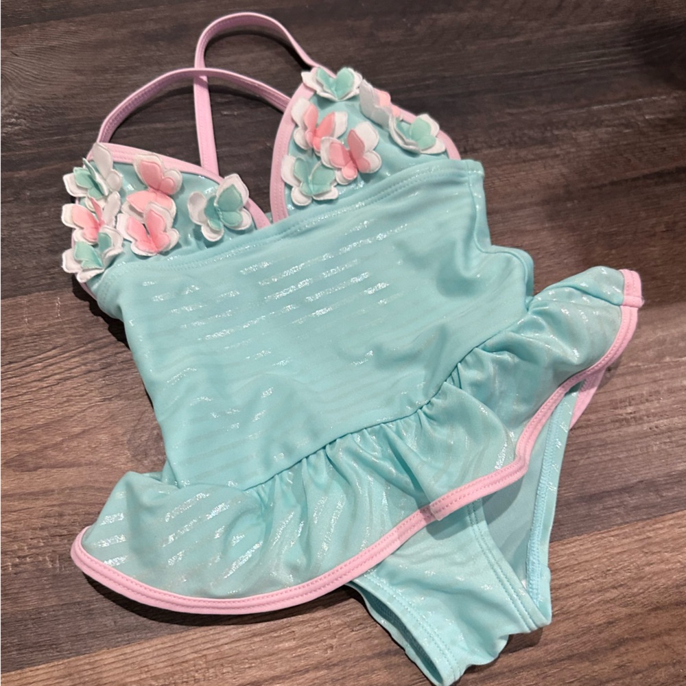 5 for $20 || floatamini 2T shimmer, appliqué one piece!